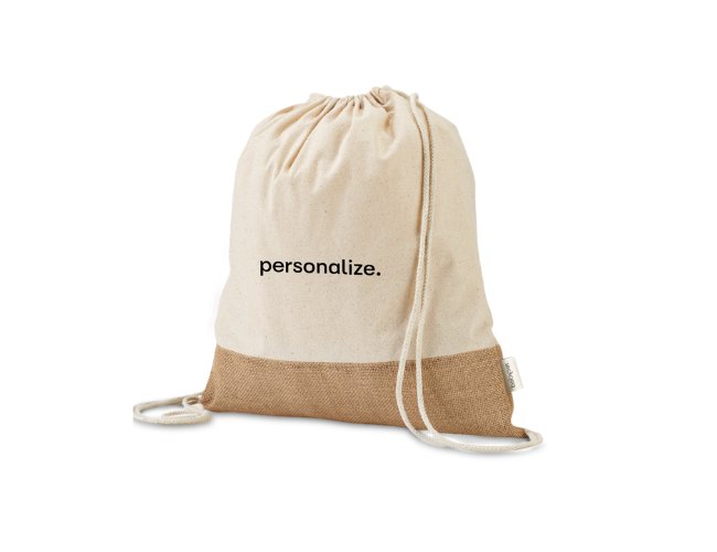 Mochila Saco Algod�o Reciclado para Kit Onboarding