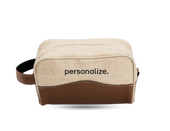 Necessaire Sustentável em Juta para Kit Onboarding