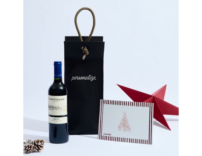 Porta-Vinho Bidins com Ala em Corda Personalizado