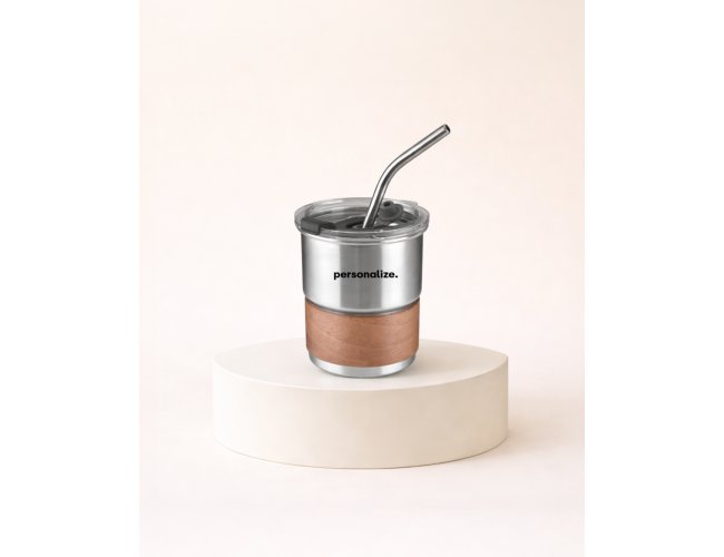 Copo em Inox com Canudo