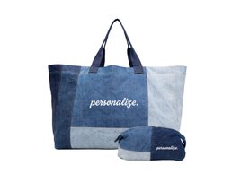 Sacol�o de Retalho Jean Personalizado